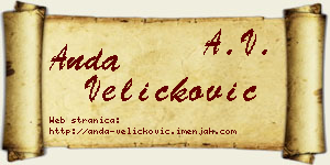 Anda Veličković vizit kartica